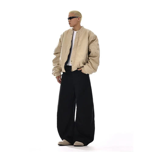 Draped Washed Wide Leg Trousers image 5