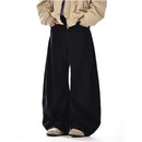 Draped Washed Wide Leg Trousers - URBANCLANS