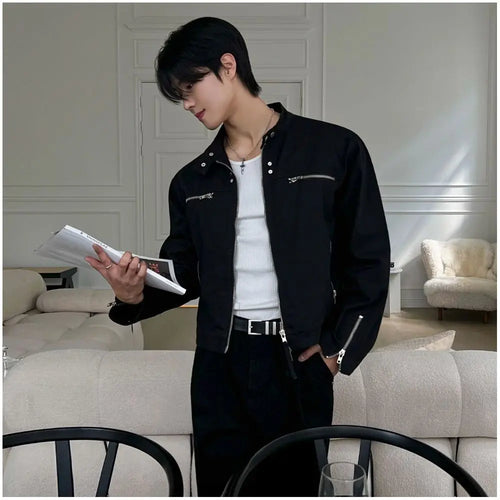 STAND-COLLAR CROPPED TECH JACKET Mrcyc