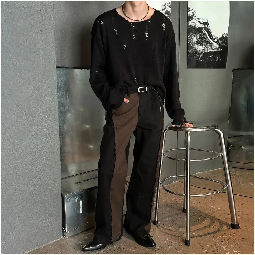 DISTRESSED KNIT LONG SLEEVE SUN PROTECTION TOP image 4