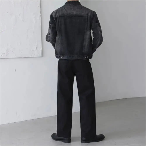 Paneled Washed Denim Jacket image 3