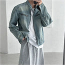 Paneled Washed Denim Jacket image 5