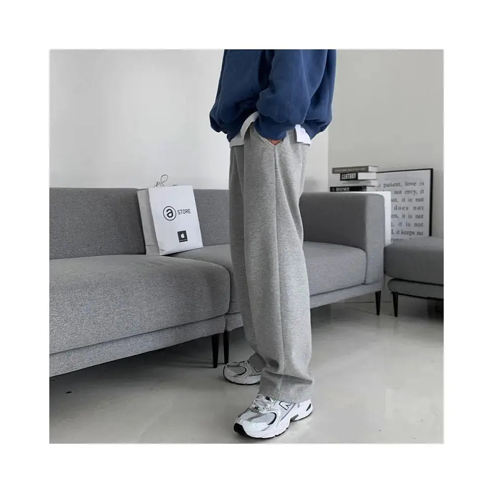 LOOSE FIT STRAIGHT LEG WIDE LEG SWEATPANTS Mrcyc