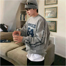LETTER EMBROIDERED CREWNECK SWEATSHIRT Mrcyc