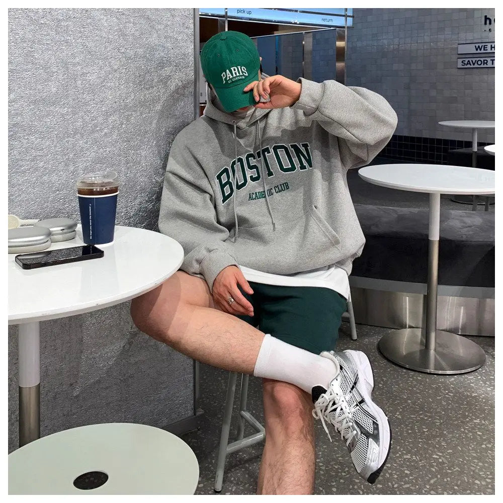LETTER EMBROIDERED HOODIE image 1