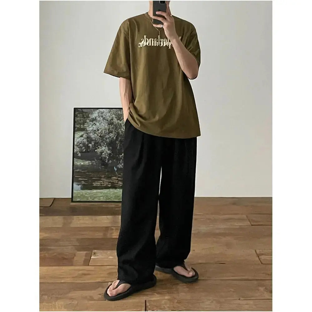 LOOSE FIT GREY SWEATPANTS image 4