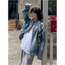 STAND COLLAR DENIM JACKET image 3