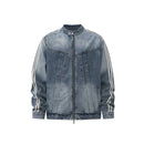 STAND COLLAR DENIM JACKET image 5