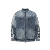 STAND COLLAR DENIM JACKET