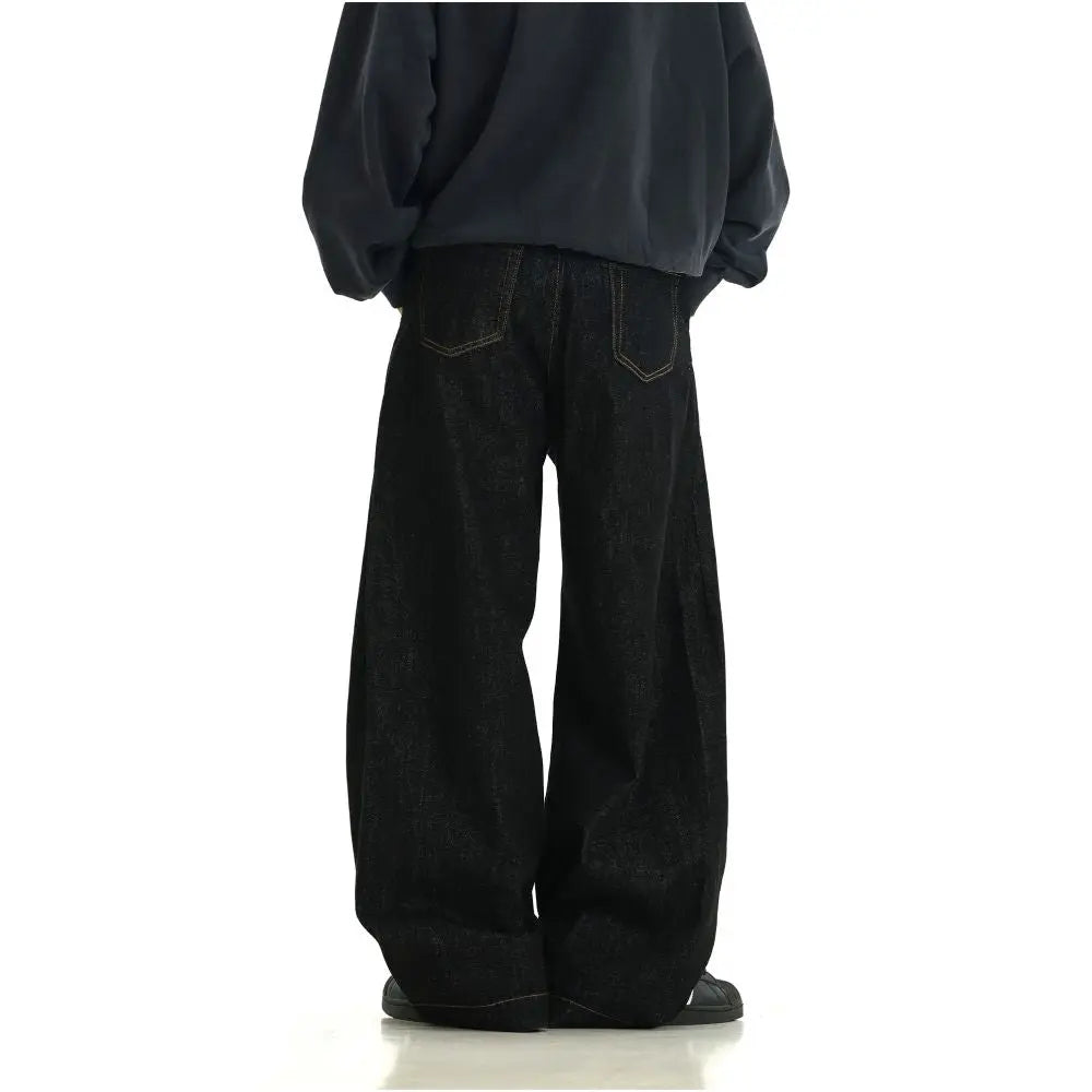 RETRO WASHED CURVED JEANS image 0