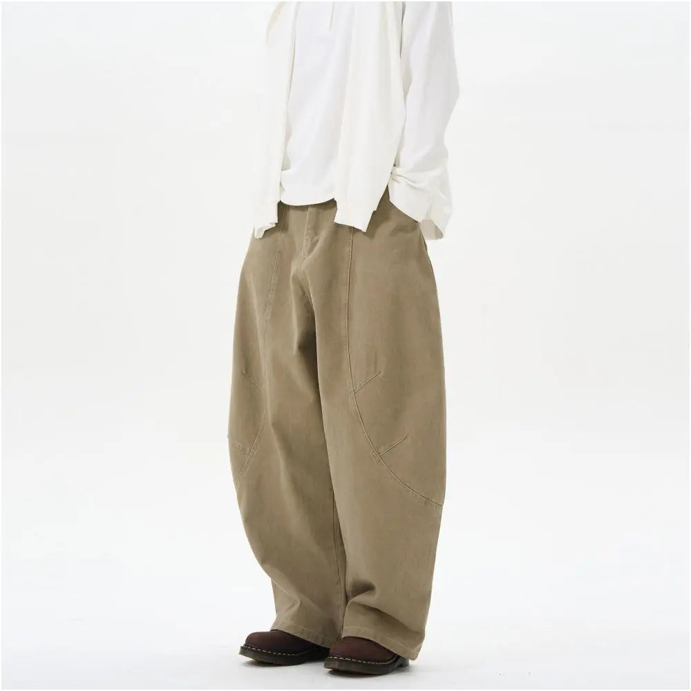 LOOSE FITTING CURVED CARGO PANTS URBANCLANS