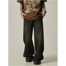 SLUB TEXTURE WIDE LEG JEANS image 2