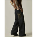 SLUB TEXTURE WIDE LEG JEANS image 3