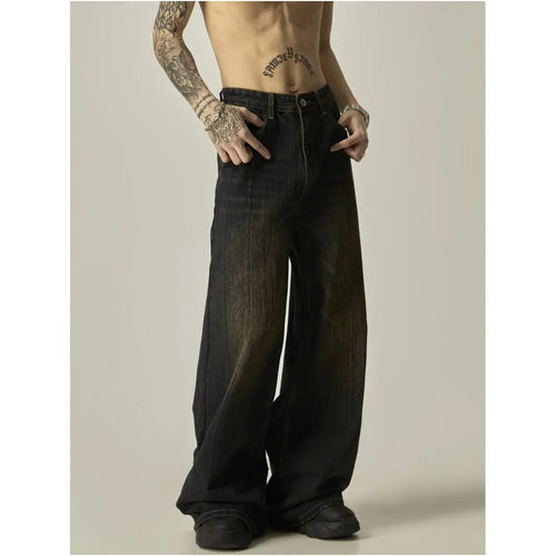 SLUB TEXTURE WIDE LEG JEANS image 4