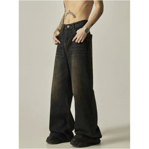 SLUB TEXTURE WIDE LEG JEANS image 5