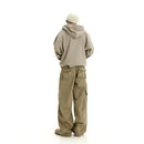 WASHED WIDE LEG CARGO PANTS image 4