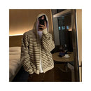 STRIPED HOODED KNIT SWEATER URBANCLANS