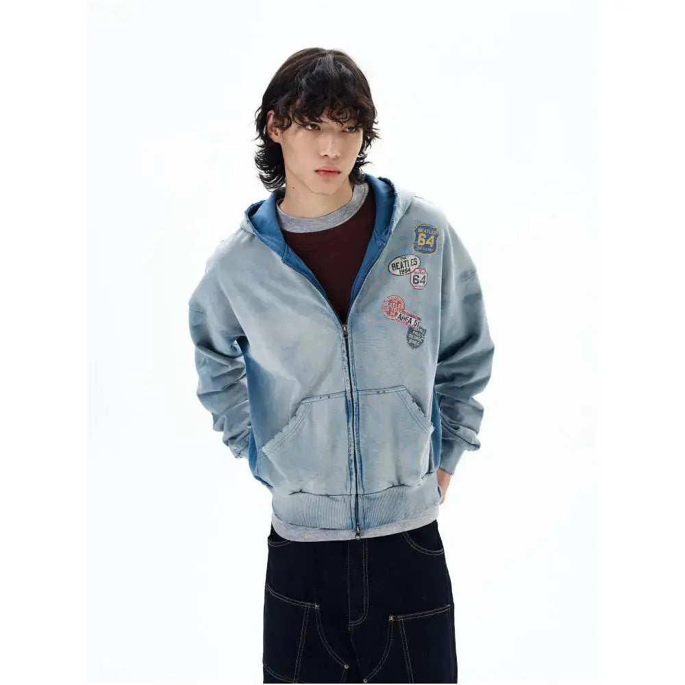 DISTRESSED PRINTED HOODIE image 2