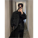 COLLARED DENIM JACKET image 4