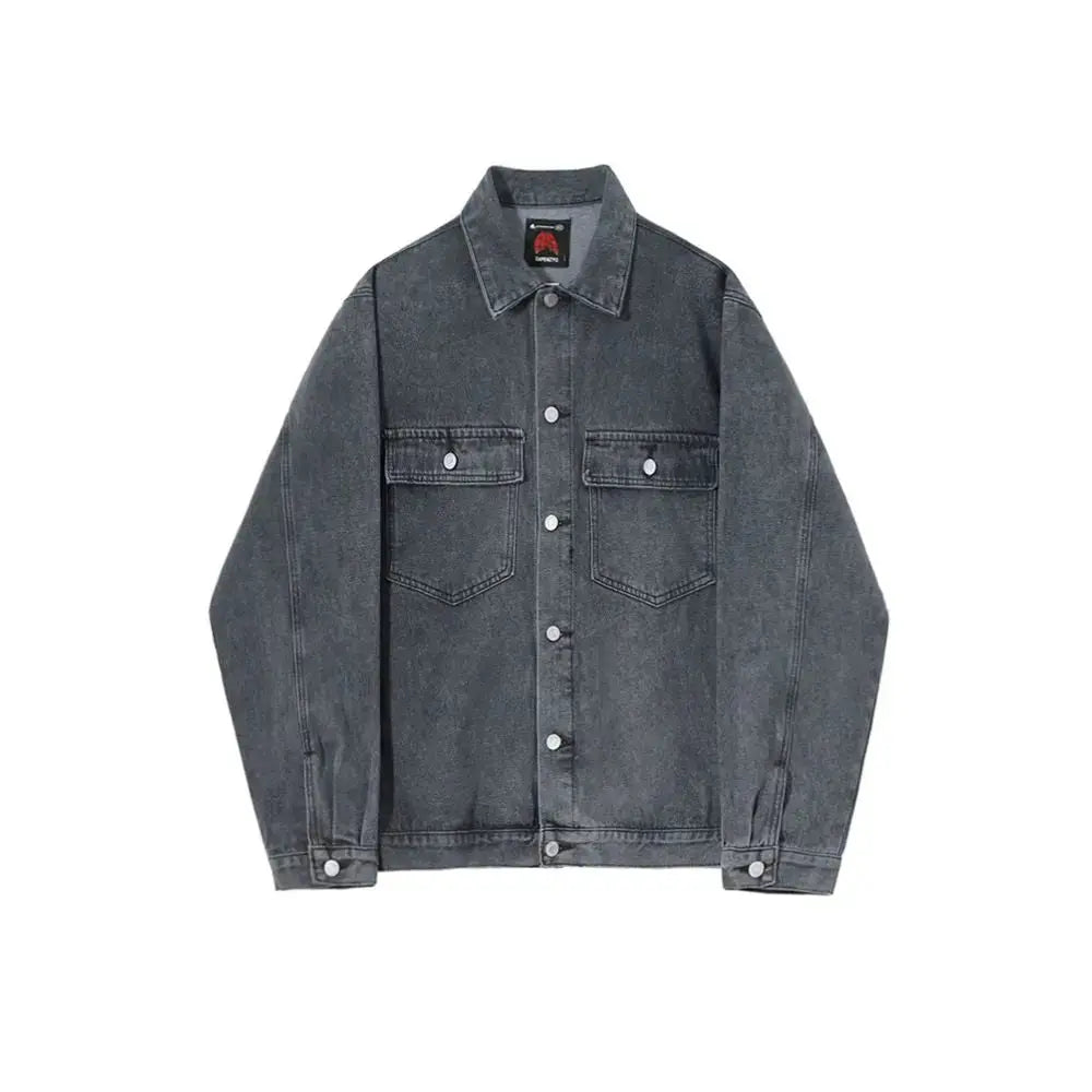 COLLARED DENIM JACKET image 5