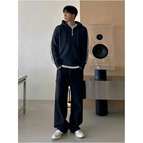 LOOSE FIT STRAIGHT LEG WIDE LEG PANTS image 1
