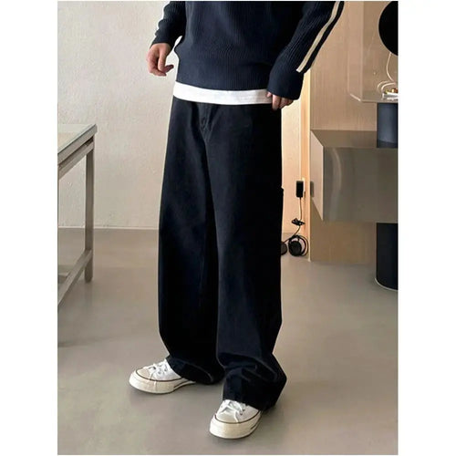 LOOSE FIT STRAIGHT LEG WIDE LEG PANTS image 3