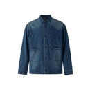 WASHED DENIM LONG SLEEVE SHIRT image 4