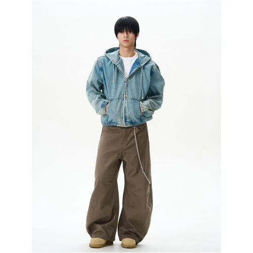 HOODED DENIM JACKET image 2