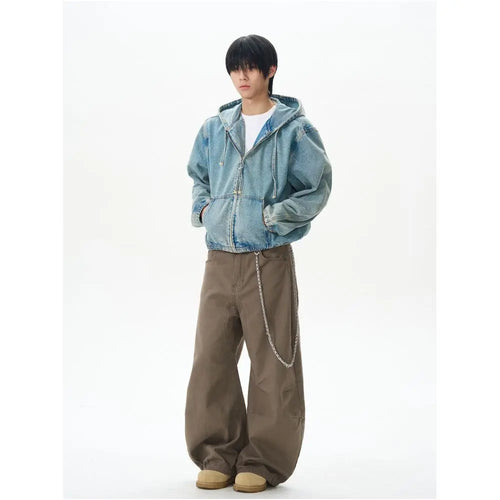 HOODED DENIM JACKET image 3