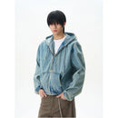 HOODED DENIM JACKET image 4