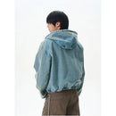 HOODED DENIM JACKET image 5