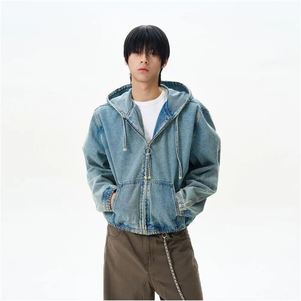 HOODED DENIM JACKET