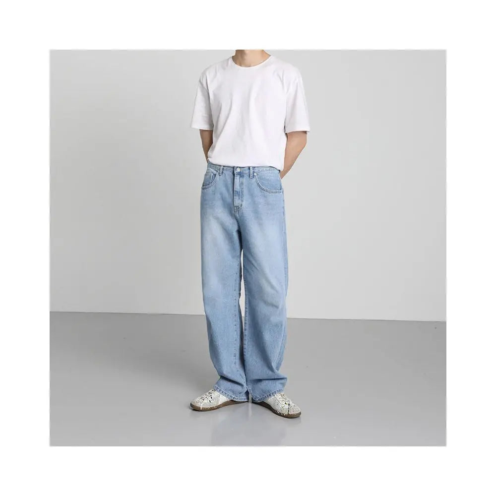 WASHED WIDE LEG JEANS image 2
