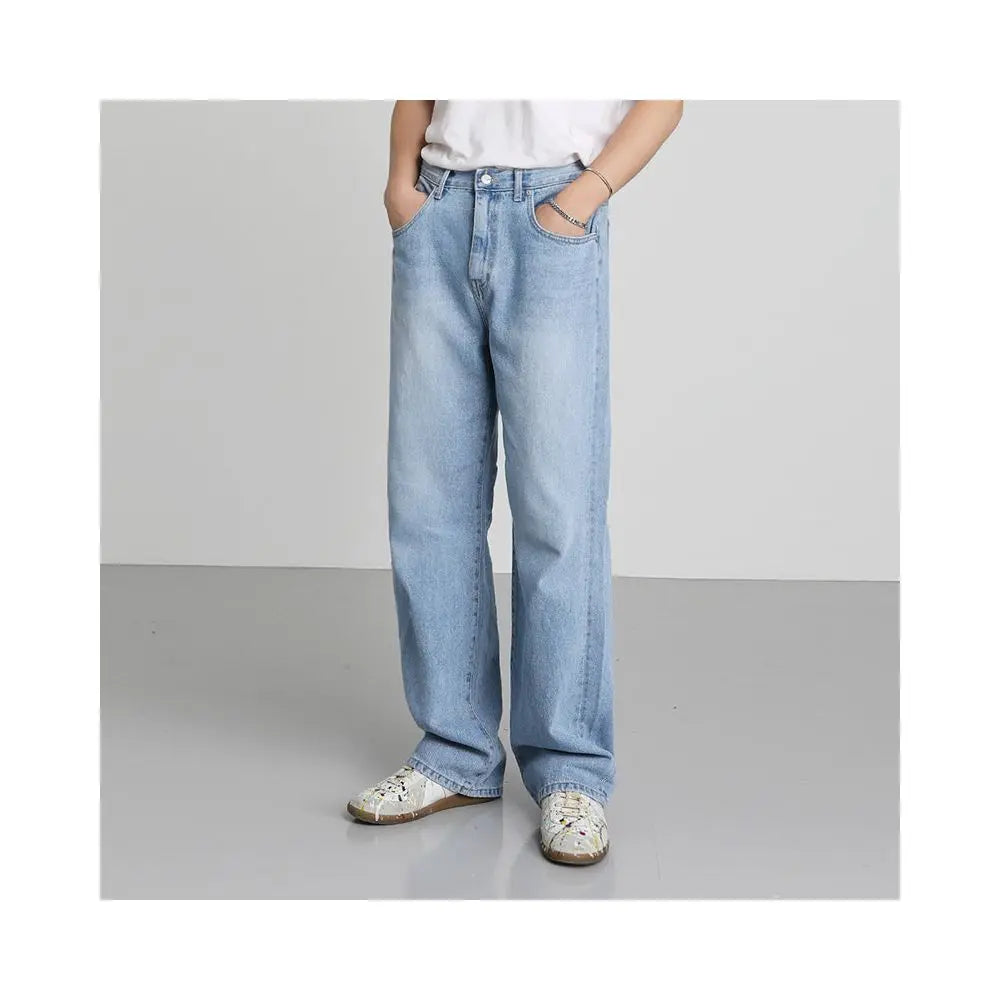 WASHED WIDE LEG JEANS image 4