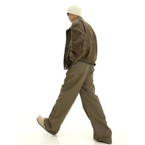DISTRESSED STRAIGHT LEG CASUAL TROUSERS image 4