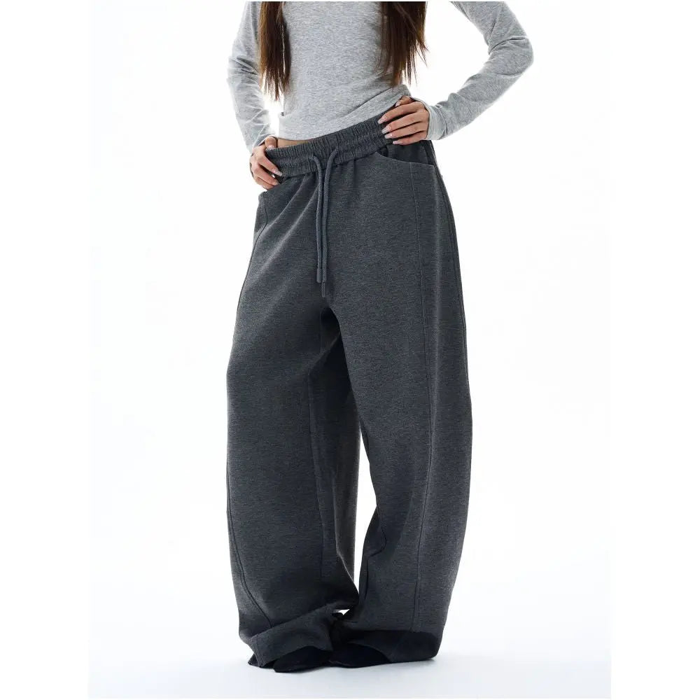 WIDE LEG DARK GRAY TROUSERS image 2