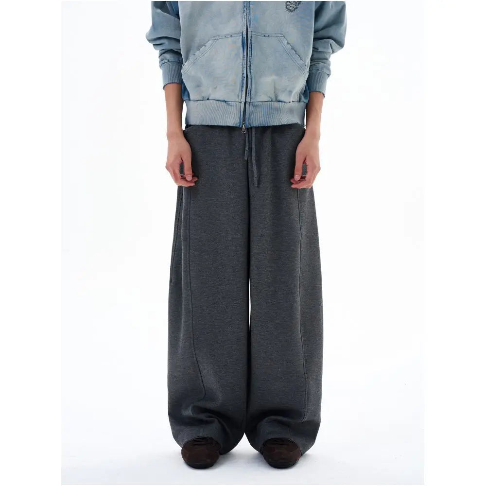 WIDE LEG DARK GRAY TROUSERS image 3