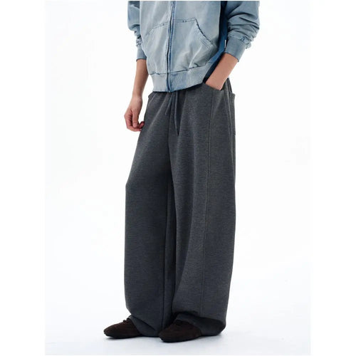 WIDE LEG DARK GRAY TROUSERS image 5