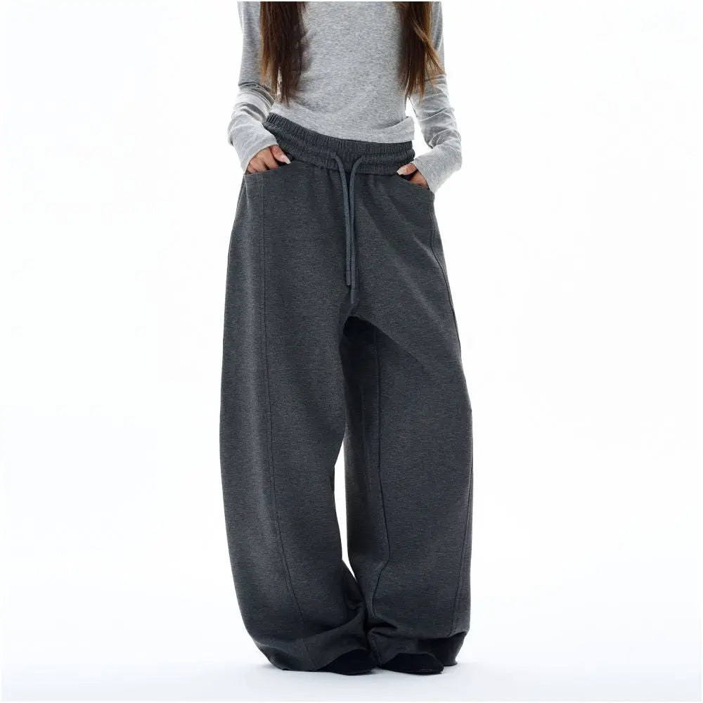 WIDE LEG DARK GRAY TROUSERS URBANCLANS