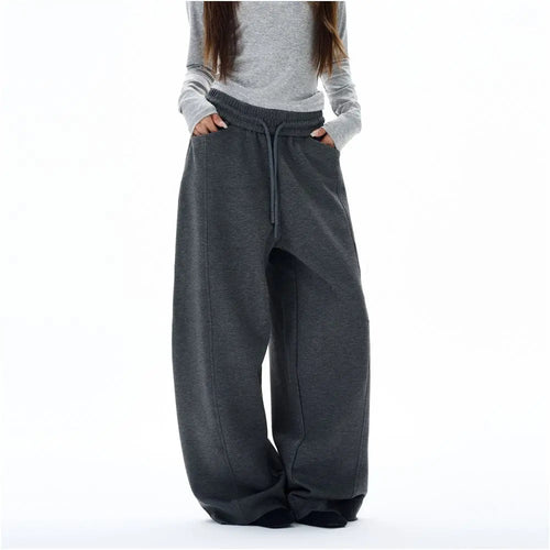 WIDE LEG DARK GRAY TROUSERS URBANCLANS