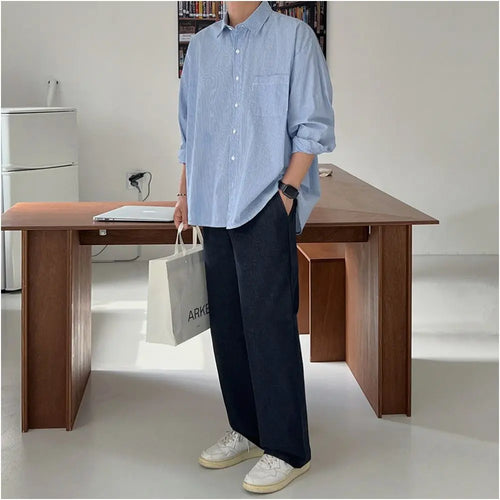 BLUE STRIPED SHIRT image 2