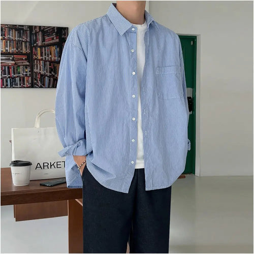 BLUE STRIPED SHIRT image 4