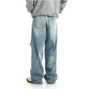 RETRO JEANS MIT GERADEM BEIN IN EISBLAU image 0