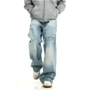 RETRO JEANS MIT GERADEM BEIN IN EISBLAU image 4