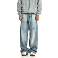 RETRO JEANS MIT GERADEM BEIN IN EISBLAU