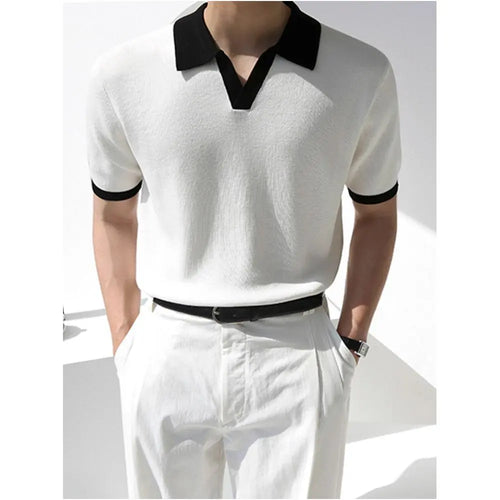 COLOR BLOCK POLOSHIRT IM DESIGNER STIL image 2