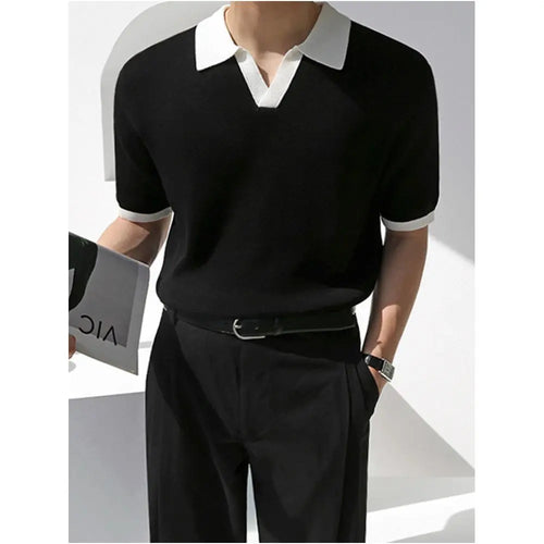 COLOR BLOCK POLOSHIRT IM DESIGNER STIL image 3