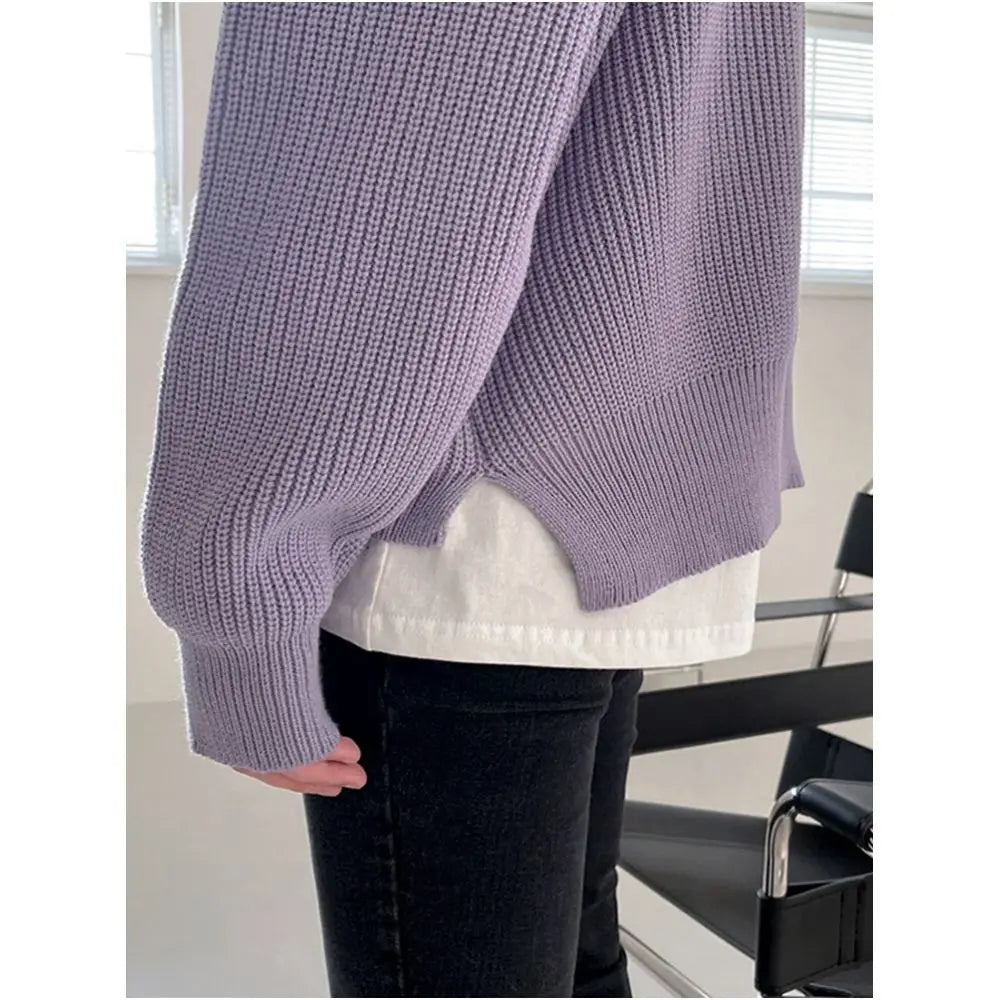 CASUAL CREW NECK KNIT SWEATER image 2