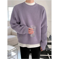 CASUAL CREW NECK KNIT SWEATER