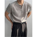 HALF ZIP KNITTED SHORT SLEEVE TOP image 4